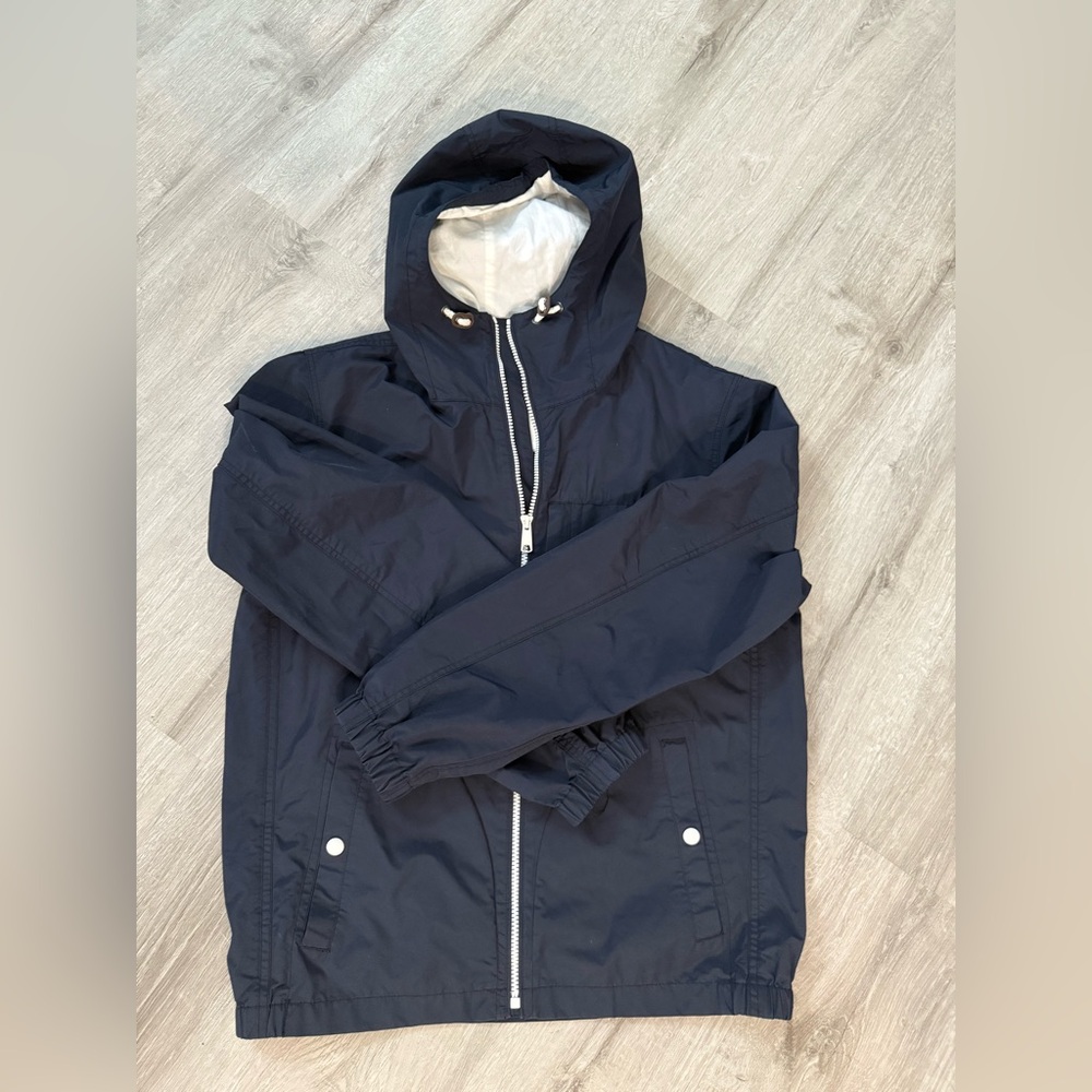 J. Crew Navy Hooded Windbreaker